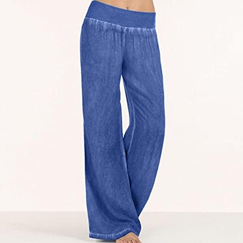 Xiloccer жени обични панталони 2021 џогерски панталони со високи панталони за работа за работа еластична плус широка панталони