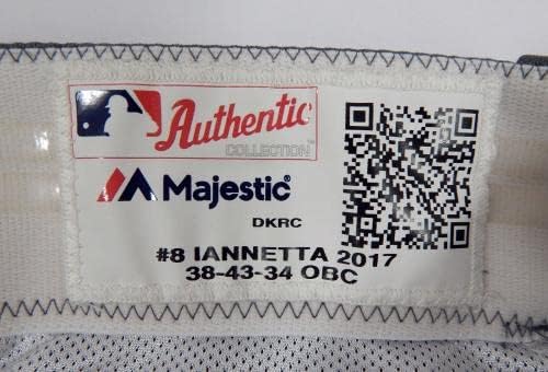 2017 Arizona Diamondbacks Chris Ianetta 8 игра користени сиви панталони 38-43-34 67-Игра користена MLB панталони