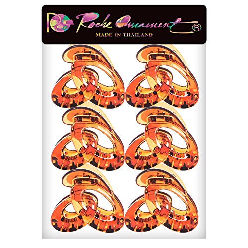 РЦ Рош Орнамент 6 парчиња женски девојки девојки пеперутка пластична слајд вилица овална без лизгање силен држач за стилизирање