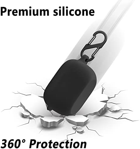 Geiomoo Silicone Case компатибилен со JBL Vibe 100 TWS, заштитен капак со карабинер