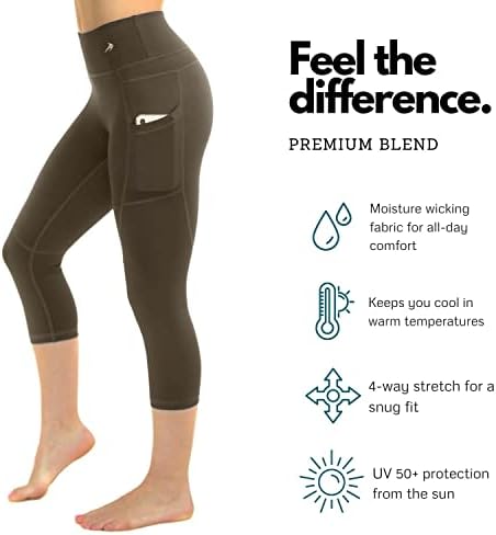 Компресија Компресија Капри хеланки за жени - Јога Каприс, трчање хулахопки, панталони за теретани