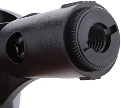 LMMDDP црн пластичен држач за микрофон клип за стандарден жичен микрофон клип со флексибилна мека пластична конструкција