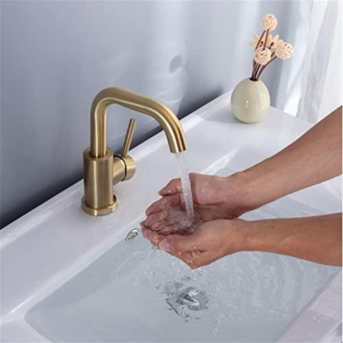 Тапа за бања четкана златна бања бања тапа ладна и топла мијалник мијалник мијалник Допрете единечна рачка палуба монтирана