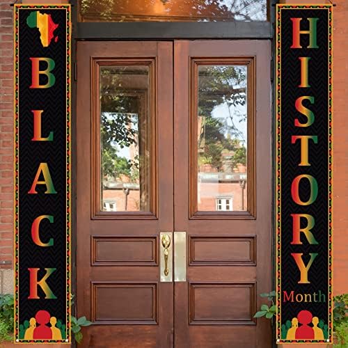 Црна историја Декорации црно горд добредојде знак Пан афроамериканец, црна историја, месец украси и материјали за домашна забава