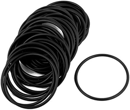 Aexit 40PCS 37мм производи за мрежно поврзување Внатрешна диа 1,9мм дебела гума О-прстени NBR отпорни на топлина запечатување