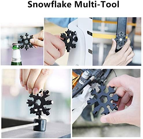 18-во-1 снегулка со снегулка од не'рѓосувачки челик од не'рѓосувачки челик со снегулка со снегулка со алатки за алатки за клучеви за алатки за шишиња, алатка за отвора