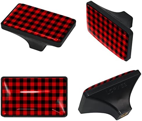 4 пакувања копчиња за кабинети Божиќ црвена црна црна карирана решетка за печатење правоаголник фиока рачка за гардероба гарантирана