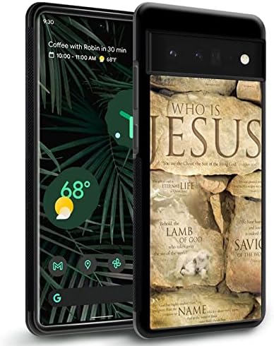 Google Pixel 6 Pro Случај, Христијанска Вера Исус Неверојатен Дизајн На Шема Отпорен На Удари Против Гребење Хард Компјутер