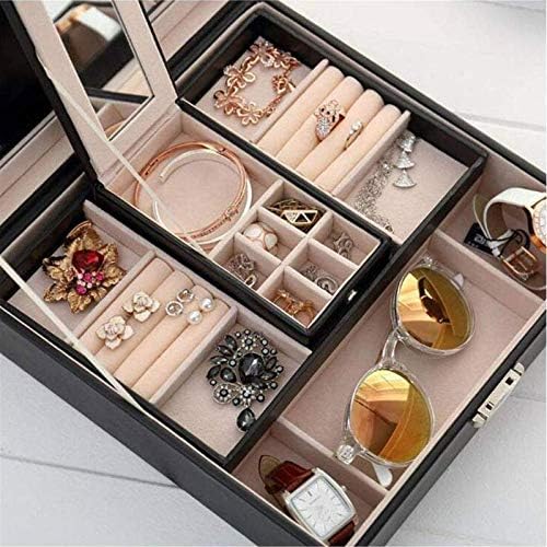 КУТИЈА ЗА Накит XJJZS,Кутија За Накит За Жени Организатор На Накит, 2 Слоја - Кутии За Накит Прикажуваат Кутија За Складирање