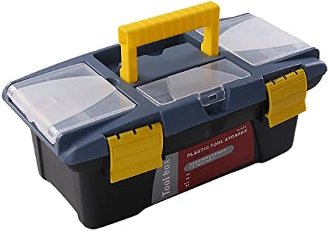 Кутија за преносни алатки AUNIWAIG со послужавник 13 Пластичен дел за складирање на делови од хардвер со отстранливи слоеви