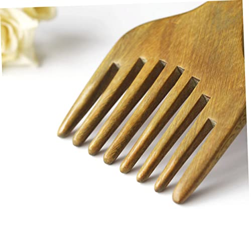 Минкиси 3 парчиња анти-жени дрвен скалп мирис што го разгледува мирисот за рачка брада затанглер заб со изборот на заби со шандал