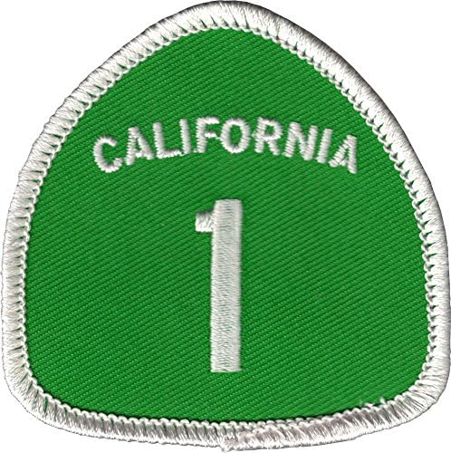 Калифорниски автопат 1 Зелен пат на патот - Везено железо на или шие на лепенка