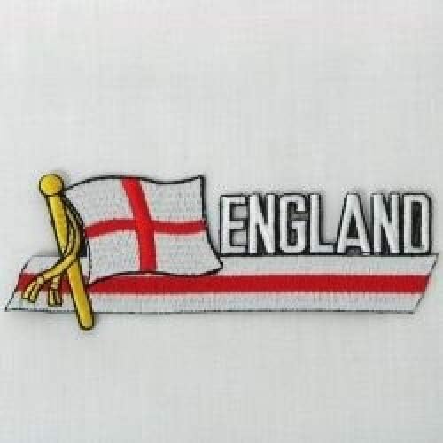 Англија Св. Geорж Крст Сидекик Земја Земја на знаме на значка за лепенка. 1,5 x 4,5 инчи ... НОВО