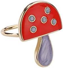 Колесо шарм шарени кристални печурки прстени за жени емајл прстен Femaleенски мал круг прсти прстени среќа накит-11421