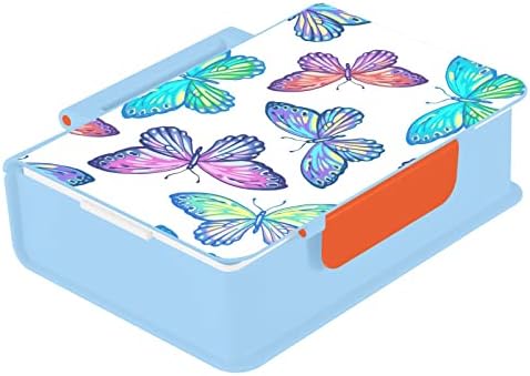 Алаза Виножито Пеперутка Бенто Ручек Кутија Бпа-Слободен Истекување-Доказ Ручек Контејнери со / вилушка &засилувач; Лажица,