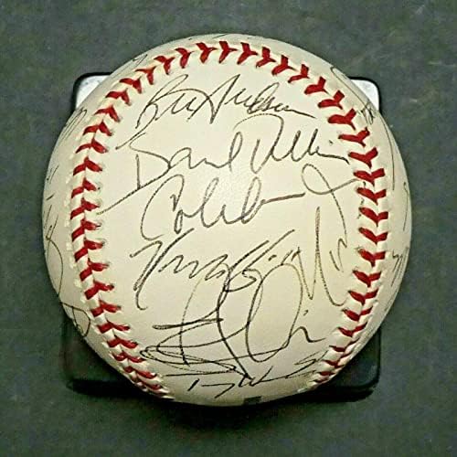 2001 година Аризона Дијамандбакс потпишаа шампиони во светска серија Бејзбол 26 Автограми - Автограмирани бејзбол