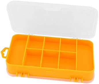 Нов LON0167 портокал пластичен двоен слој 13 оддели завртки за електронски делови за складирање на делови (портокалова пластична