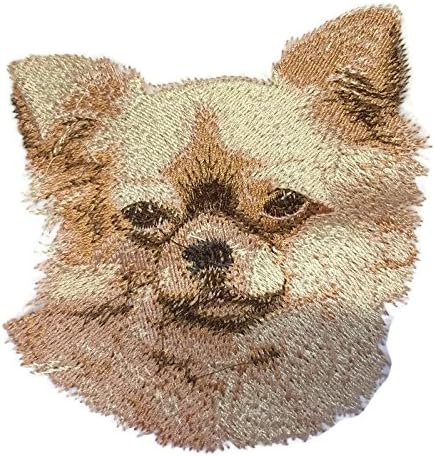 Неверојатни портрети за лице за кучиња [Chihuahua] обичај и уникатно] везено железо на/шива лепенка [4 *4] [направено во САД]