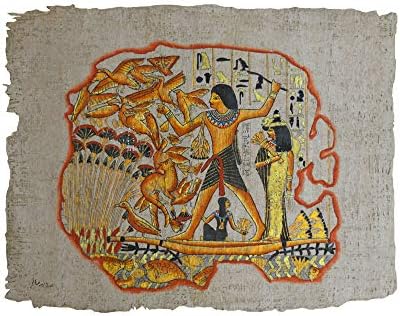 Хорус египетски занаети оригинален антички египетски папирус рачно изработен и рака насликана во Египет, Тутанкамон Тутанкамон