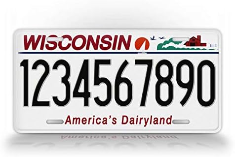 SignsandTagsonline персонализирана табличка со регистарска табличка во Висконсин, кој било текст обичај WI America Metaleland