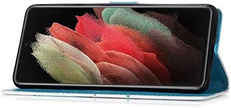 ISADENSER Компатибилен Со Samsung Galaxy S21 Ултра 5g Случај Магнетни Флип Случај [Паричник Штанд] Картички Слот Пари Џебови