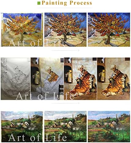 $ 80 - 1500 $ рака насликана од наставниците на уметнички академии - 14 нафтени слики од костен дрвја и фарма на фармерки на