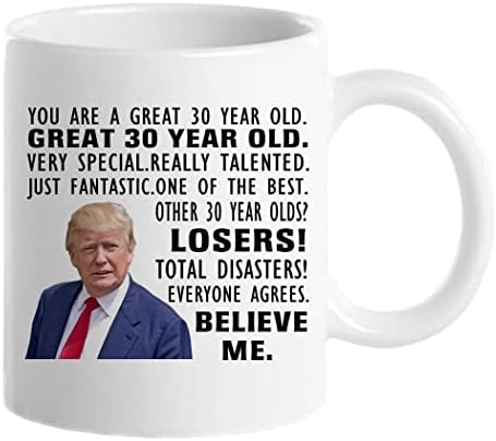 Кригла на Доналд Трамп, 30 -ти роденденски подароци за мажи, смешни 30 годишни чаши за кафе, 1993 година, 30 -ти роденденски чаши за него, неа, чичко, брат, сопруг, пријател, ?