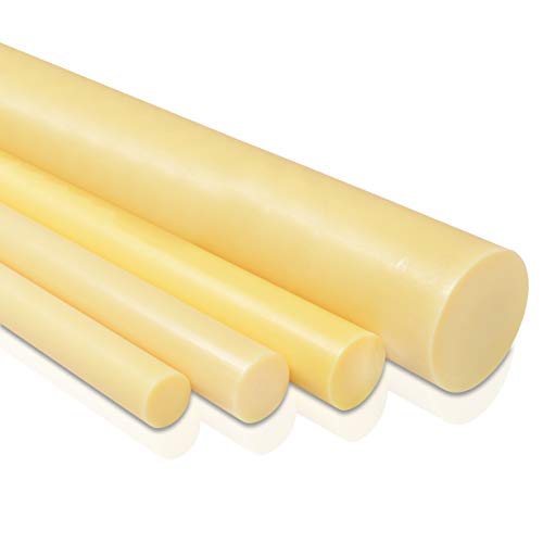 Фрли најлон 6 пластична шипка 1,50 ОД x 24 должина - жолта боја