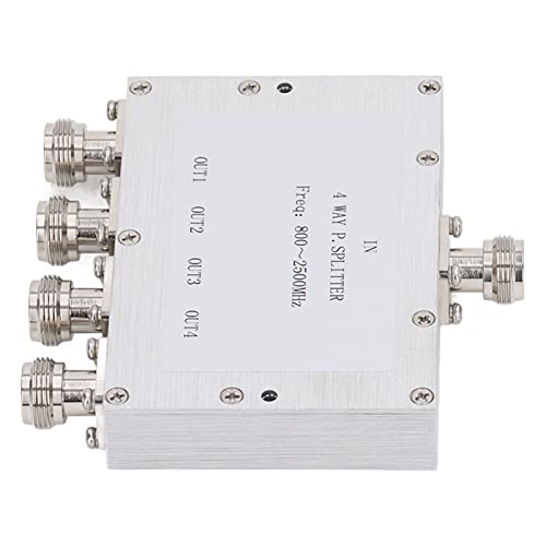 RF Power Splitter 4 Way Diverder 800 ~ 2500MHz 35W сигнал модул ниско губење n тип интерфејс RF Splitter на моќност 4