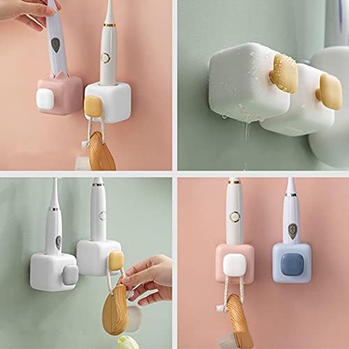 За креативен wallид монтиран електричен држач за четки за заби со кука за држач за самолеплива решетка за складирање на решетката