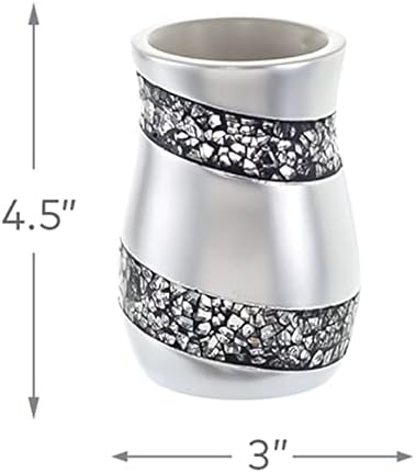 Креативни мириси Сребрена мозаик бања Тумблер за исплакнење на устата - Декоративна чаша за четки за заби