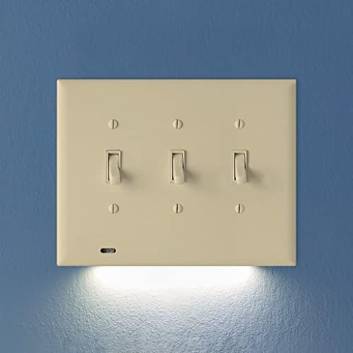 SwitchLight Snappower SwitchLight [за прекинувачи за светло на тројно -банда] - wallидна плоча на светло прекинувач со вградени