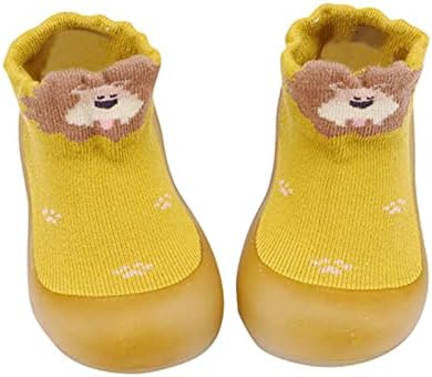 Kelon Baby Body Gide Non-Skid Внатрешно новороденче чевли за новороденчиња, слатки животни чорапи чевли патики први чевли за