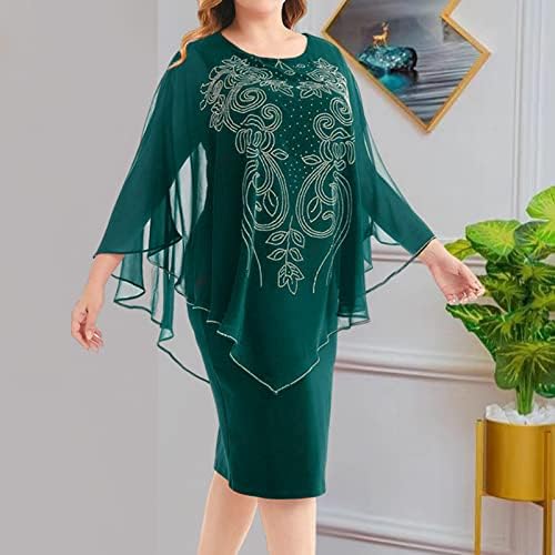 Поставете Фустан Со Одблесок Жени 2023 Нова Дама Елегантно Плетење Фустан Од Тантела Наметка Плус Големина Модно Печатење Жени